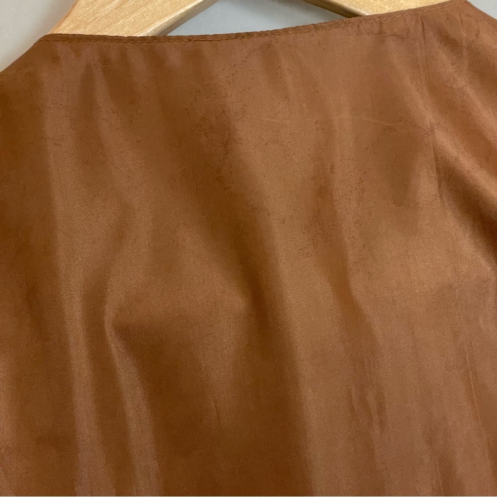 Vintage Leather Vest Men‎ Brown Classic Steampunk Professor Academia Size Large - Picture 11 of 13